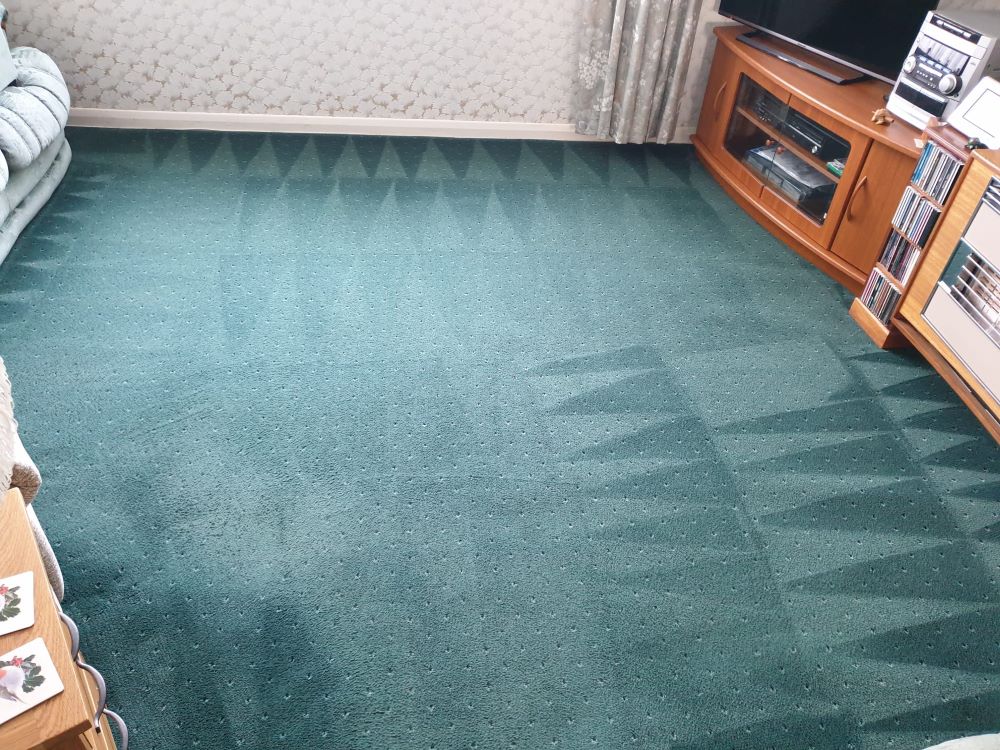 Living room carpet cleaned