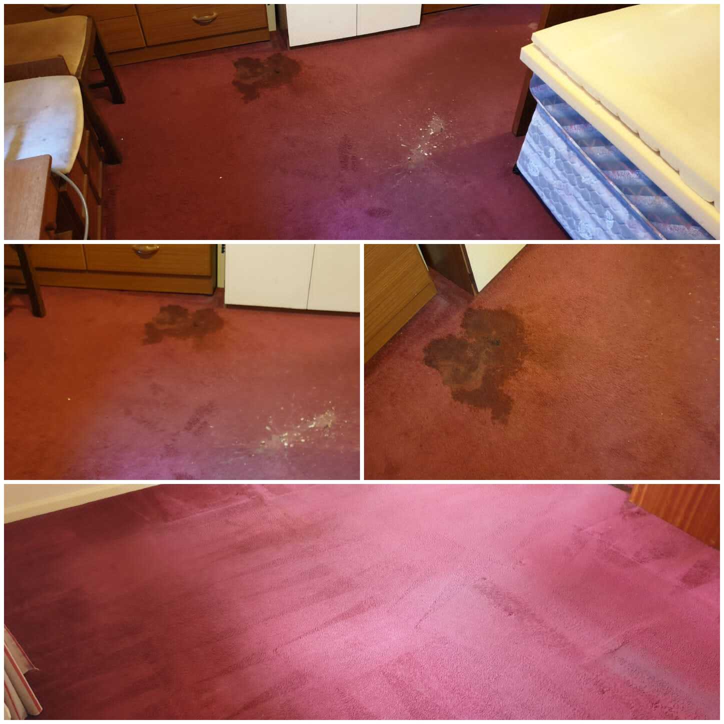 Carpet before and after cleaning