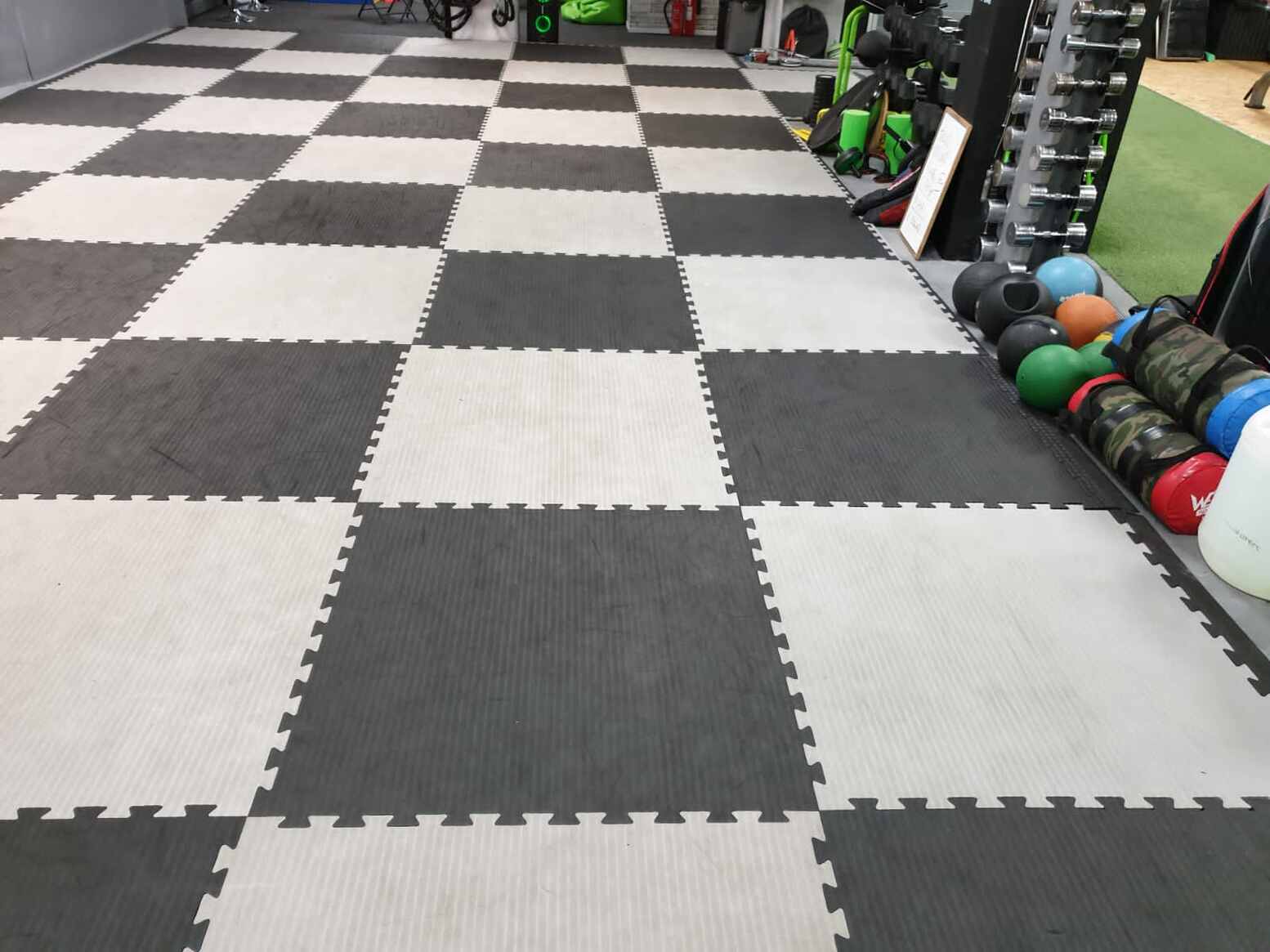 Commercial hard floor cleaned in a gym