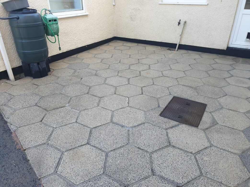 Cleaned patio area