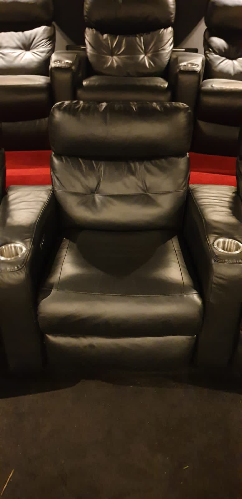 Cleaned cinema seat