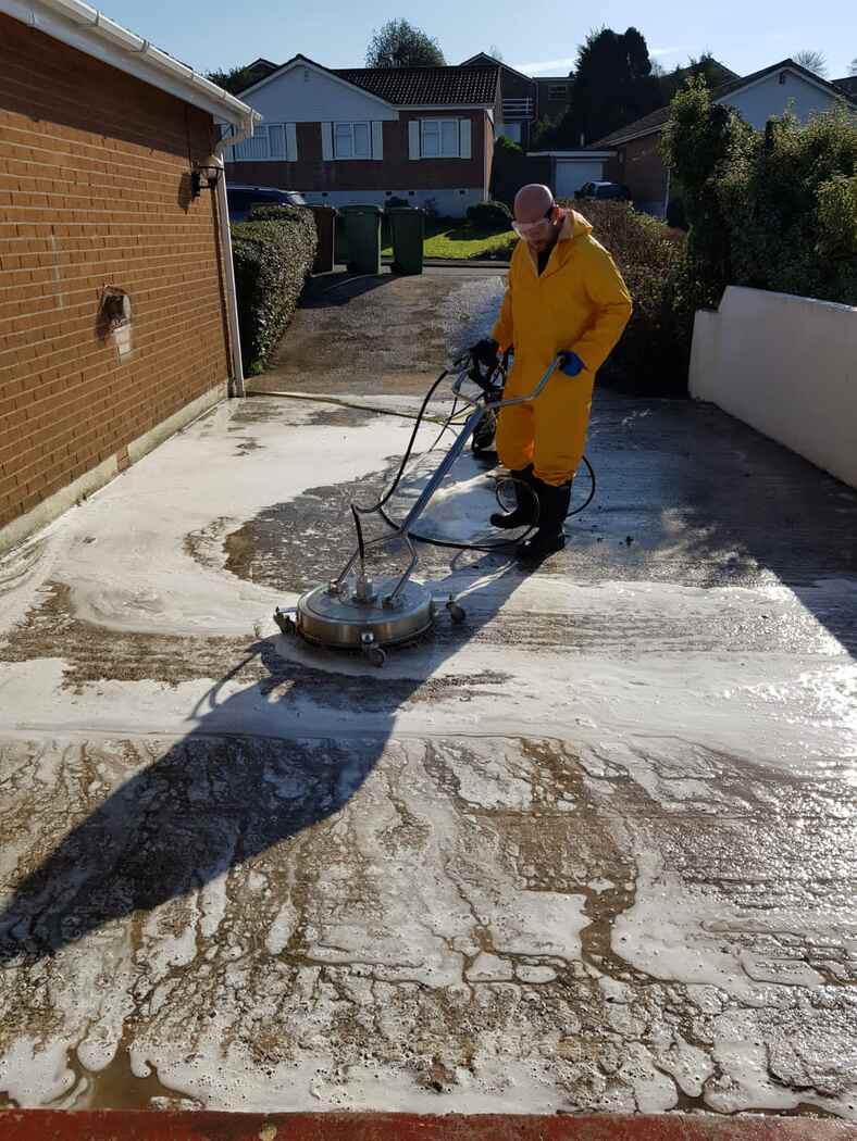 Cleaning driveway