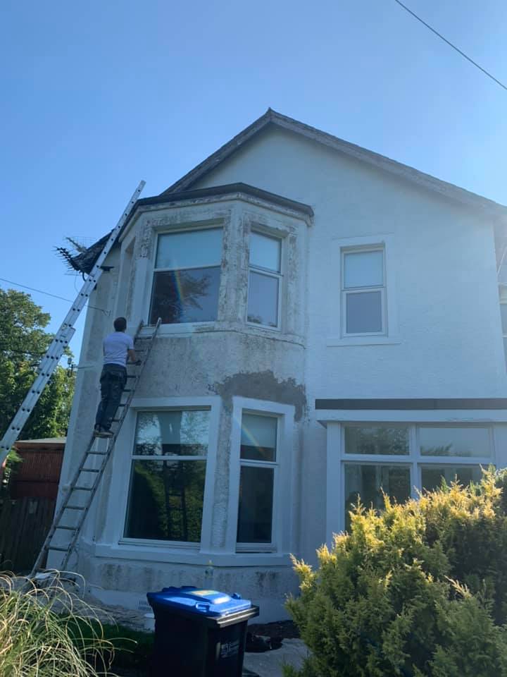 House being painted in Haddington