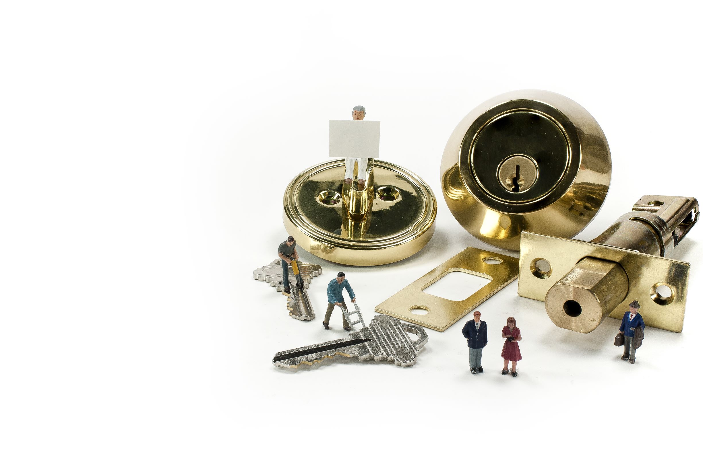 Assortment of locks and keys